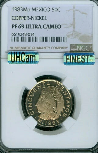 1983 メキシコ 50 CENTAVOS NGC PF69 UCAM MAC FINEST UHCAM & SPOTLESS 995 発行 *