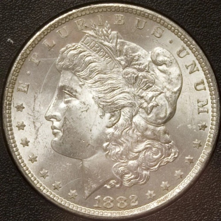 1882 CC $ モルガン銀貨 US ドル GSA ボックス / 証明書 - キー / 希少日付コイン US マネー