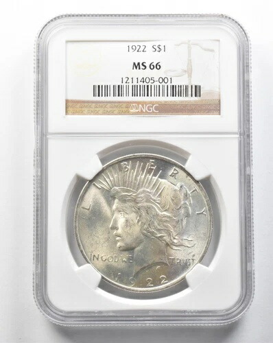 1922年 ピースシルバードル MS66 NGC *8366