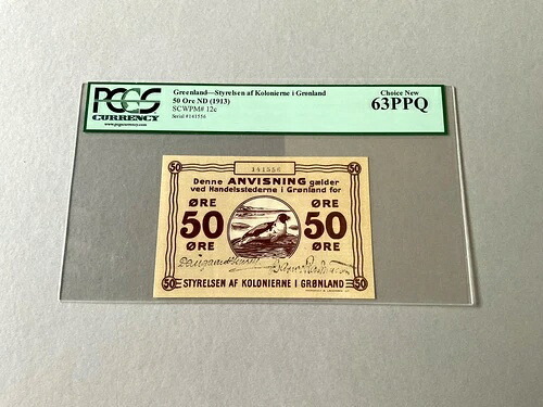 グリーンランド 50 鉱石 P-12c ND(1913) PCGS 63 PPQ