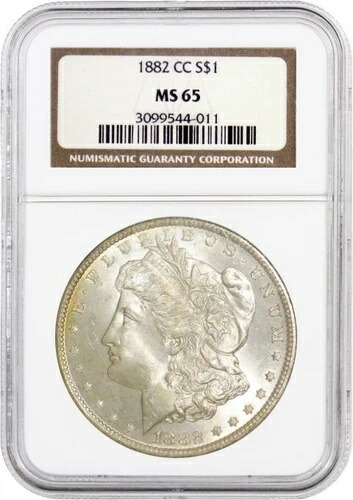 1882年 CC カーソンシティ 1ドル モルガン銀貨 VAM 2C1 NGC MS65 ジェム 未流通