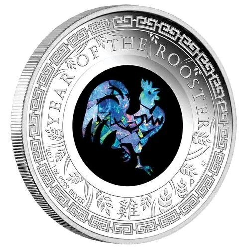 オーストラリア オパールシリーズ 2017年 酉年 1オンス プルーフ 1ドル銀貨