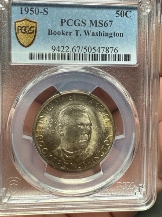 1950-S ブッカー・T・ワシントン記念ハーフ MS67 PCGS ミントステート 66