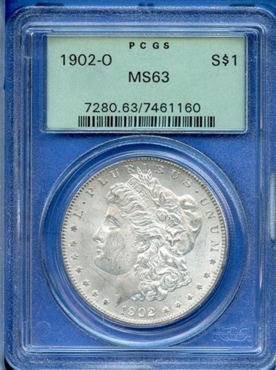 1902 O PCGS MS63 モルガン銀貨 1ドル 米国造幣局発行 コイン 1902-O MS-63 OGH