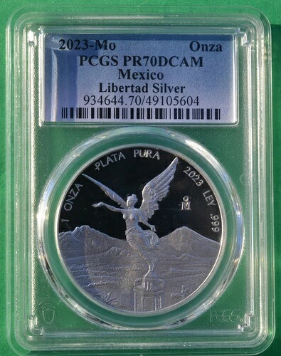 2023年 モ・リベルタッド シルバー オンザ メキシコ 1オンス プルーフコイン .999 PCGS PR 70 DCAM
