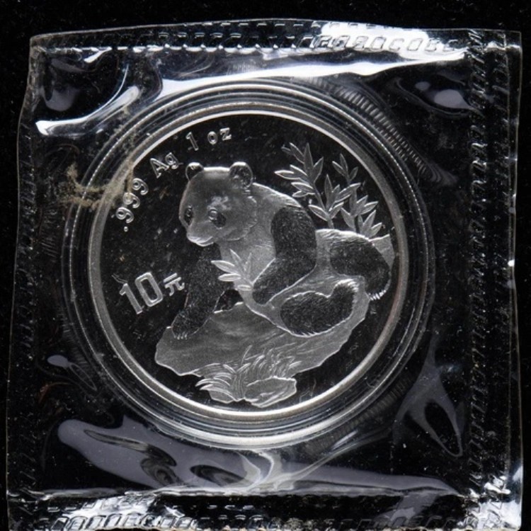 1998年 中国 10元 1オンス パンダ銀貨