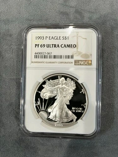 1993-P アメリカン シルバー イーグル PF69 UCAM NGC ブラウンラベル