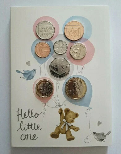 2020年 ロイヤルミント Hello Little One ジャーナル ブリリアント 未流通 英国コイン8枚セット