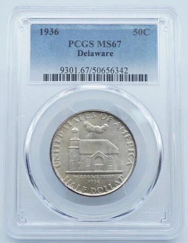 1936年デラウェア記念50セントハーフドル PCGS MS67 - U1021｜WORLD RESOURCE【KING店】