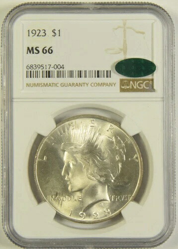 1923年 ピースダラー NGC MS-66 CAC #17-004｜WORLD RESOURCE【KING店】