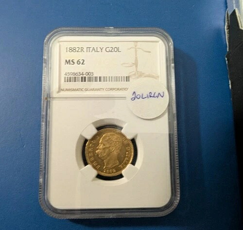 1882年 イタリア G20L 金貨 NGC MS62｜WORLD RESOURCE【KING店】