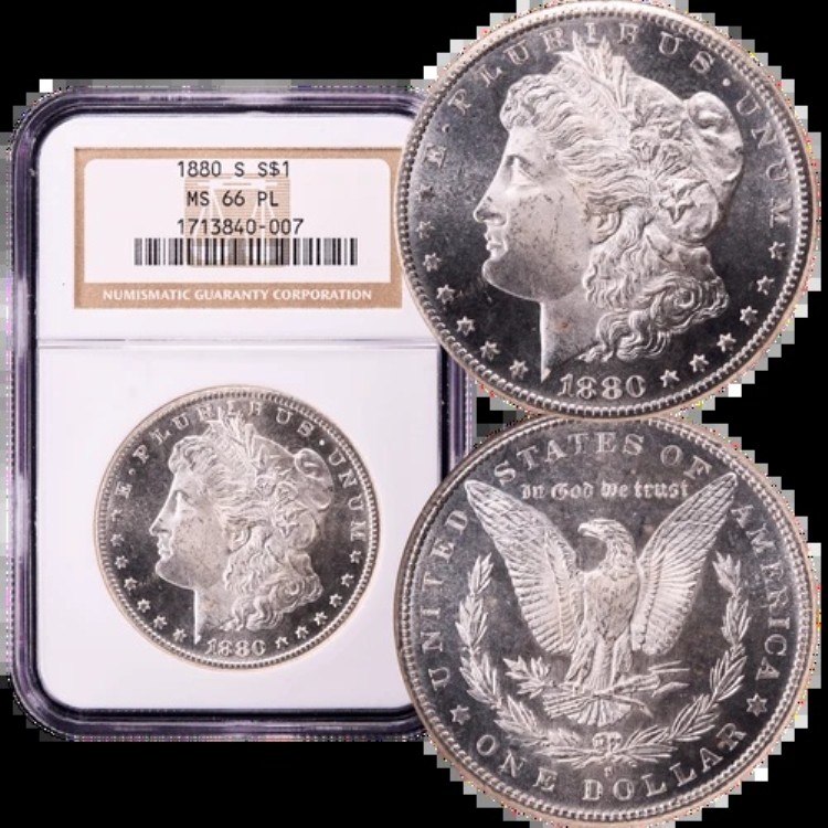 1880-S モルガン・ダラー 1ドル NGC MS66 PL｜WORLD RESOURCE【KING店】