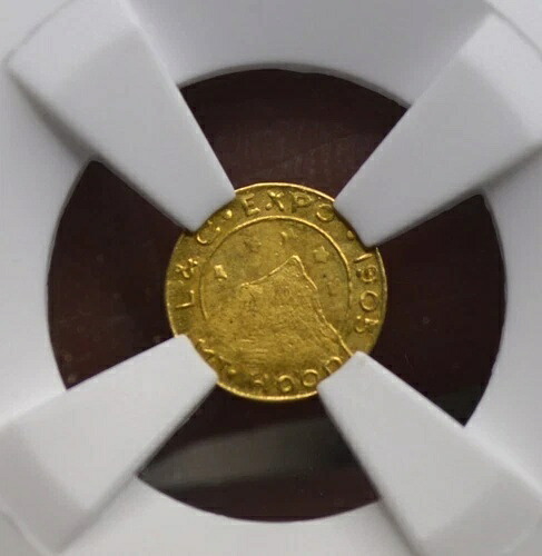 1905年 オレゴン州 マウントフッド フラクショナル ルイス＆クラーク 1/4ドル ゴールド NGC MS 65｜WORLD RESOURCE【KING店】