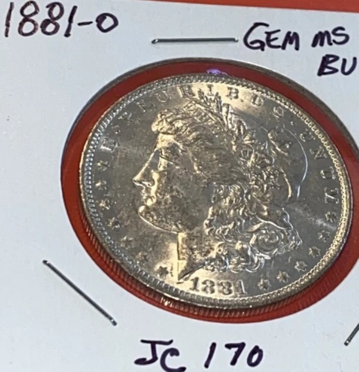 ??1881 O モルガン ドル??MS BU??ブラスト ホワイト??超美品??必見コイン S170｜WORLD RESOURCE【KING店】