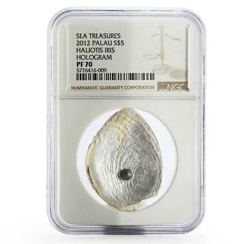 パラオ 5ドル シェル＆ブラックパール オーシャン PF70 NGC 銀貨 2012年｜WORLD RESOURCE【KING店】