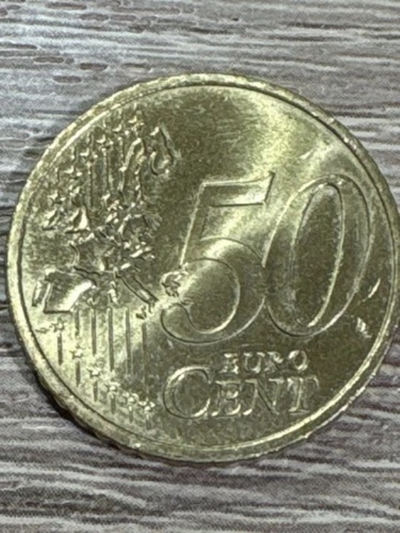 未流通の50ユーロ硬貨