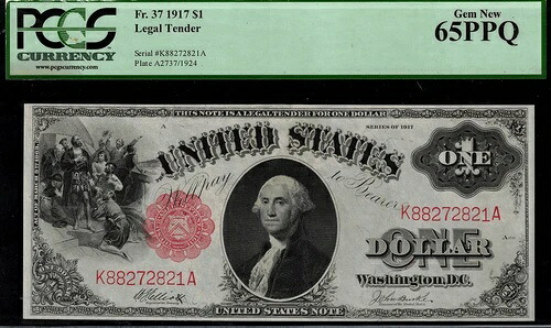 1917年 1ドル法定通貨 FR-37 - 鋸馬 - PCGS 65PPQグレード｜WORLD RESOURCE【KING店】
