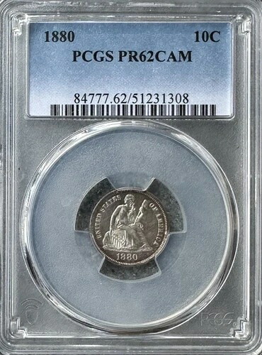 1862 10C PCGS PR62CAM - このタイプのコインの美しい例 274,725円