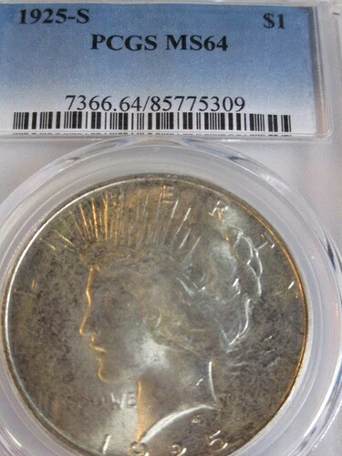 1925-S ピース シルバー ドル PCGS MS64