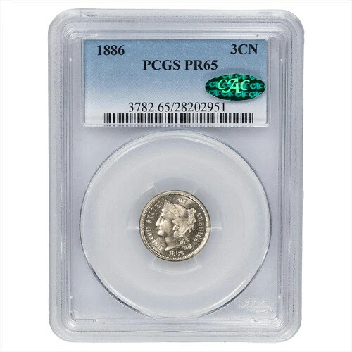 1886年 3セントニッケル 3CN PCGS PR 65 CAC｜WORLD RESOURCE【KING店】