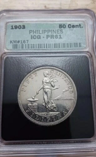 1903年 プルーフ 50センタボ 50C PCGS PR61 米国 フィリピン 90367.61/46604016