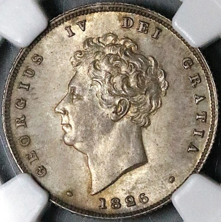 1826 NGC MS 64 ジョージ4世 シリング グレートブリテン スターリングシルバーコイン (24082901C)