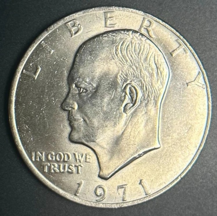 希少 1971年 リバティ アイゼンハワー | 1ドル硬貨 | ミントマークなし | 銀貨 1ドル | 1ドル 274,725円
