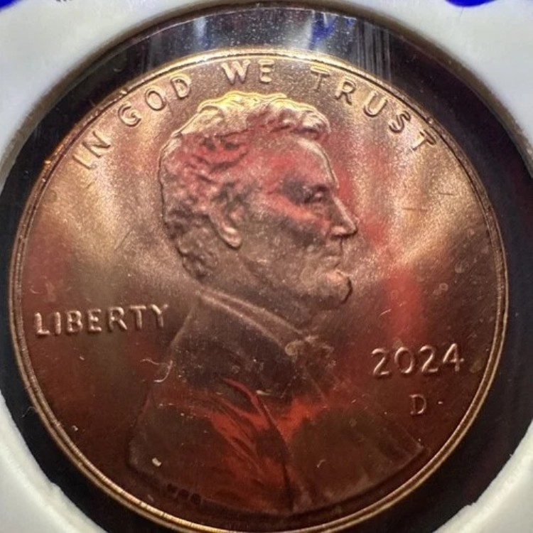 2024-D USA リンカーンシールド ペニー MS ダブリングダイと詰まり付き。