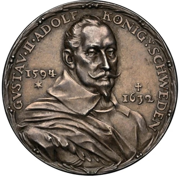 ドイツ - 1932年ワイマール共和国銀メダル「グスタフ2世アドルフ」 - NGC MS61 - SUPER