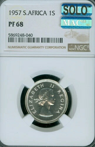 1957年 南アフリカ 1シリング NGC PF68 MAC SOLO 最高級グレード＆MACスポットレス *｜WORLD RESOURCE【KING店】