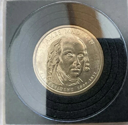 ジェームズ・マディソン 1809-1817 第4代大統領 1ドル金貨 *希少*