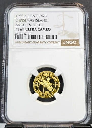 1999年 キリバス ゴールド 20ドル エンジェル・イン・フライト NGC PF 69 ウルトラカメオ レア トップポップ