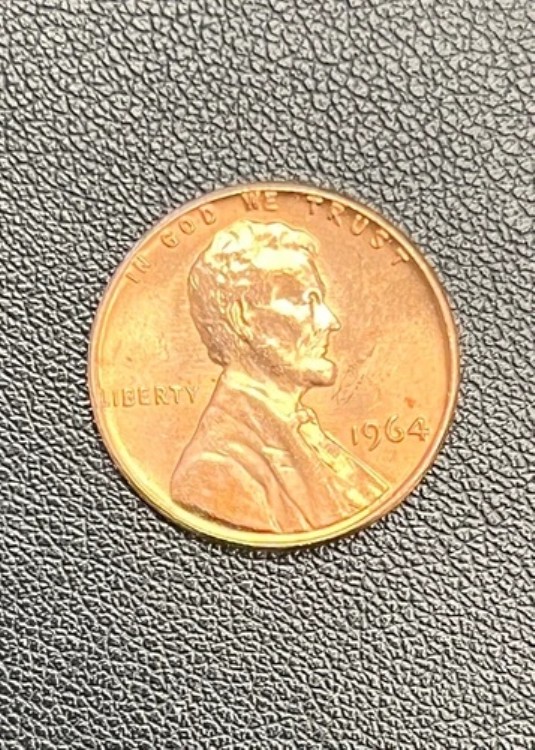 1964年リンカーン銅貨セント - ミントマークなし 未流通