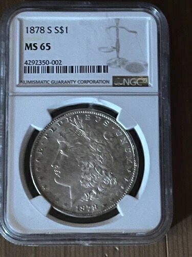 1878-S モルガン銀貨 MS65 NGC