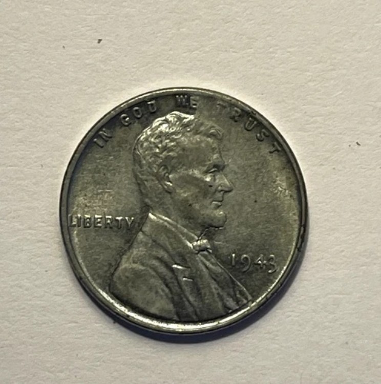 1943年製スチール製小麦ペニー（ミントマークなし） 274,725円