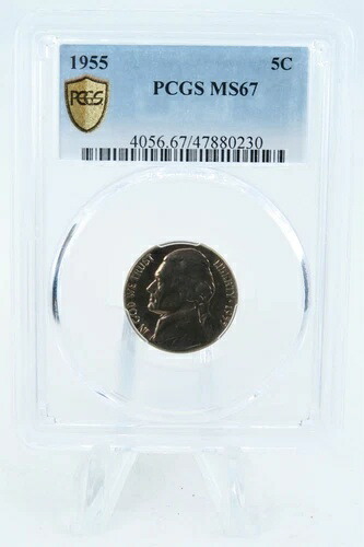 1955-P PCGS MS67 ジェファーソン・ニッケル・ビジネス・ストライク 5C