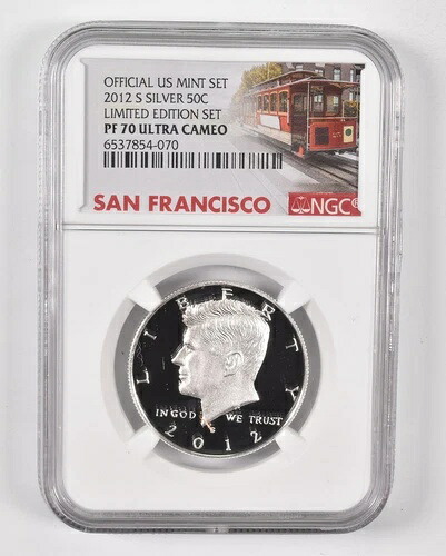 2012-S シルバー PF70 UCam ケネディ ハーフダラー NGC 限定版 SF ラベル