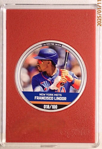 2024年 ニウエ アゴロ $2 MLB ミント トレーディングコイン フランシスコ リンドール 018/100 レッド ルビー｜WORLD RESOURCE【KING店】 274,725円