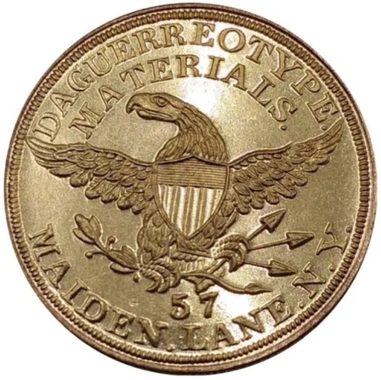 （1850年代）ニューヨーク NY 802kpb（R-5）ダゲレオタイプ商品 スコヴィル商人トークン｜WORLD RESOURCE【KING店】