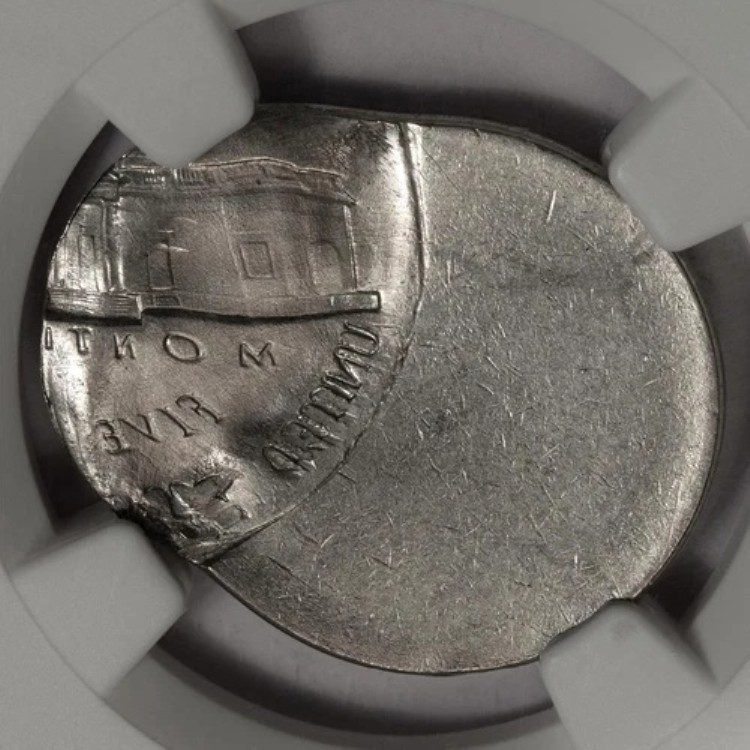 NGC MS65 60%オフセンター ミラーブロッケージ付き ニッケル ミントエラー 素晴らしい外観