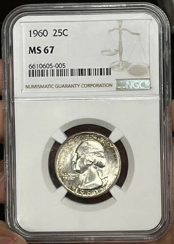 1960年 25セント ワシントン クォーター NGC MS 67