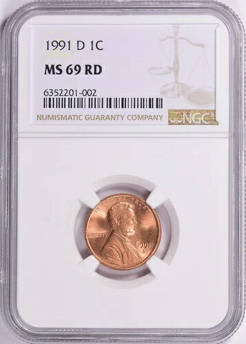 1991 D リンカーン セント NGC MS69 レッド ローポップ レジストリ
