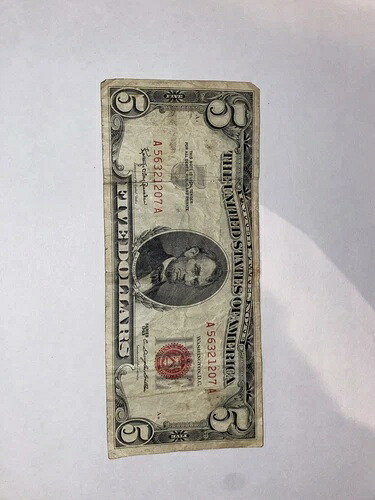 1963年 5ドルの赤いシール｜WORLD RESOURCE【KING店】