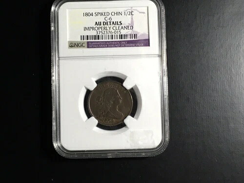1804年製スパイクチンハーフセント AU詳細 NGC