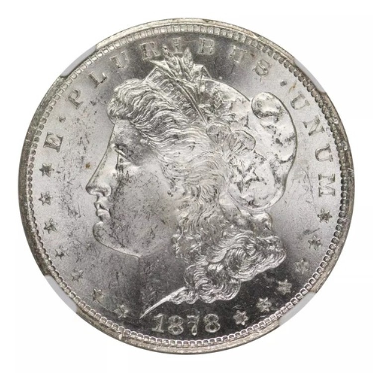 1878年-CC モルガン銀貨 NGC MS-63