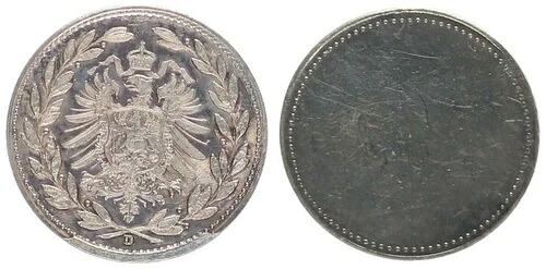エンパイアシルバーサンプル 50Pf. J.8 1877 Vz-St 研磨プレート（PP）64675｜WORLD RESOURCE【KING店】