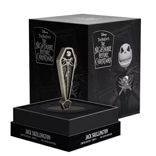 2024年 アゴロ ナイトメアー・ビフォア・クリスマス ジャック・スケリントン 150g シルバー 3Dミニチュア｜WORLD RESOURCE【KING店】
