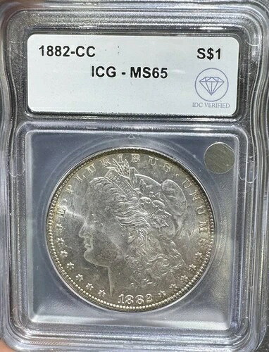 1882年CCモルガン銀貨 ICG MS-65 IDC検証済み（トーン付き）｜WORLD RESOURCE【KING店】