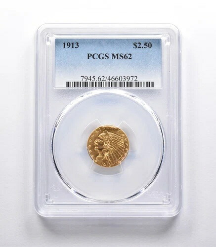 MS62 1913 $2.50 インディアンヘッド ゴールド クォーターイーグル PCGS *2028｜WORLD RESOURCE【KING店】