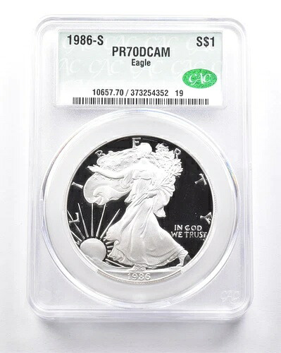 PR70 DCAM 1986-S アメリカン シルバー イーグル CAC CACG *6294｜WORLD RESOURCE【KING店】